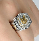 Fashion Zircon Inlaid Gold Plated Ring