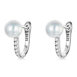 Luxury 925 Sterling Silver Pearls Earrings