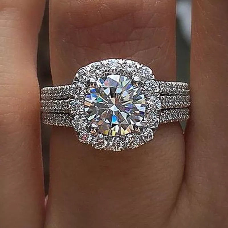 Cubic Zirconia Luxury Engagement Ring