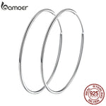 925 Sterling Silver Large Hoop Earrings