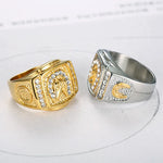 Fashion Zircon Inlaid Gold Plated Ring