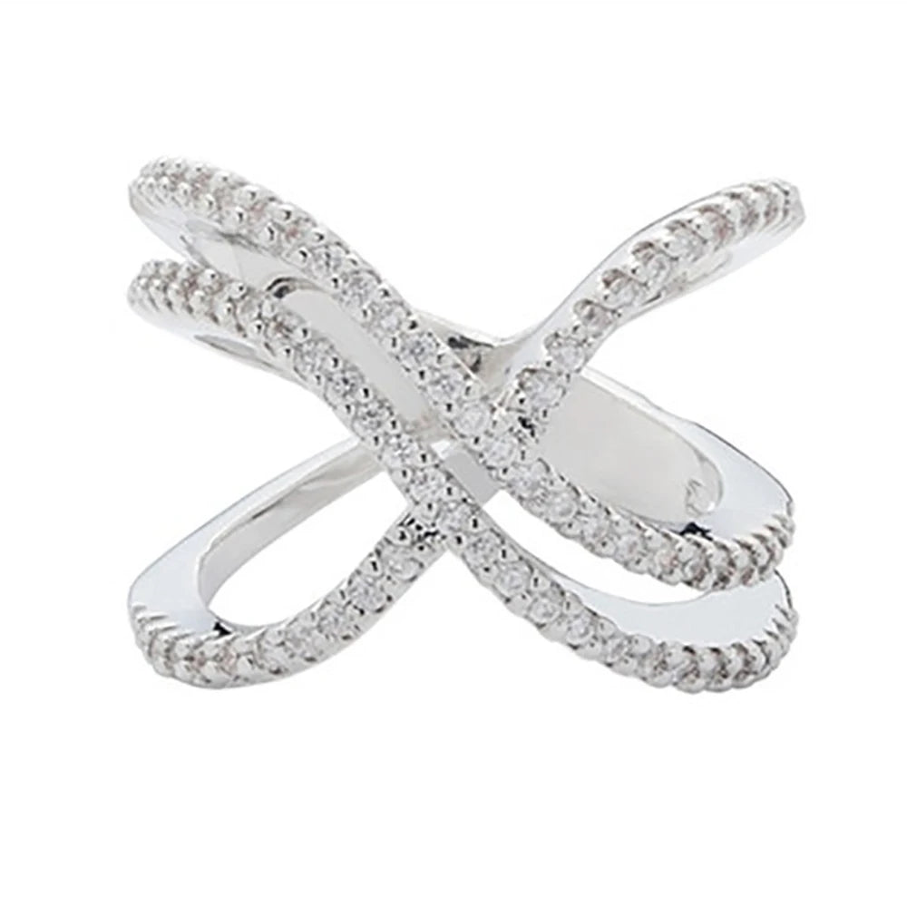 Zirconia Crystal Infinite Ring