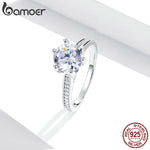 925 Sterling Silver Round Cut Engagement Ring