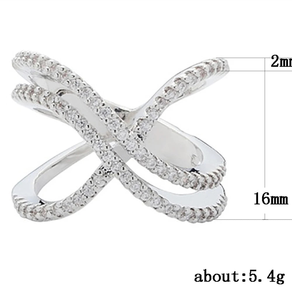 Zirconia Crystal Infinite Ring