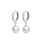 Genuine Natural Freshwater Pearl 925 Sterling Silver Earrings