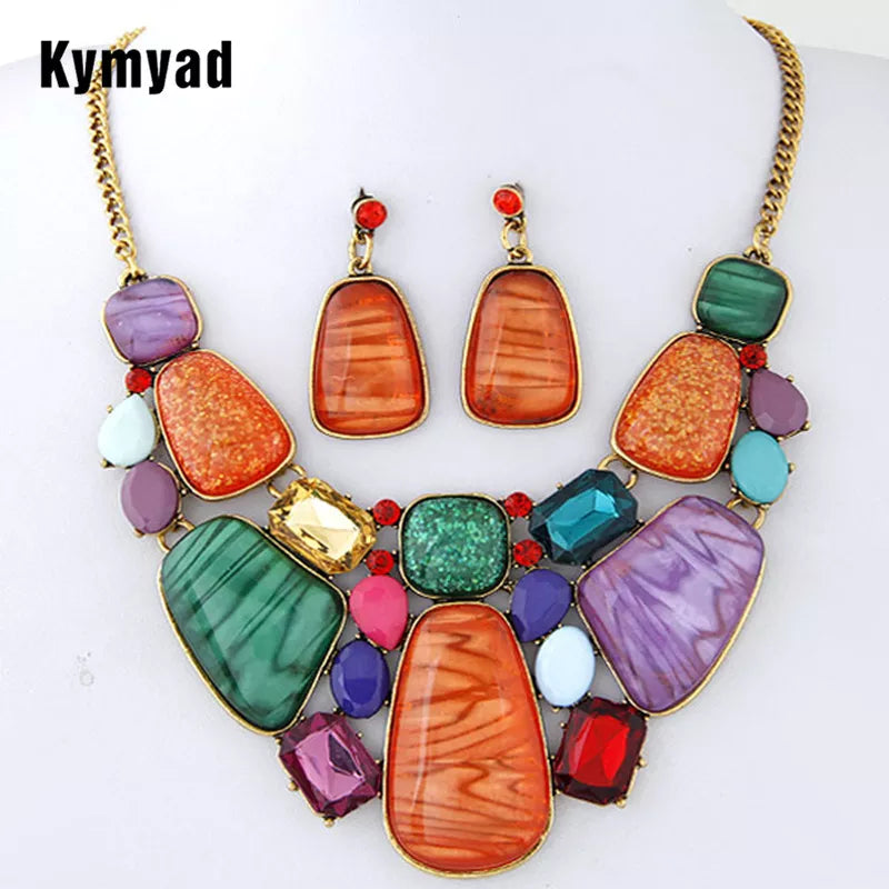 Multicolor Stone Jewelry Sets