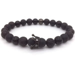 Trendy Lava Stone Imperial Crown Bracelet