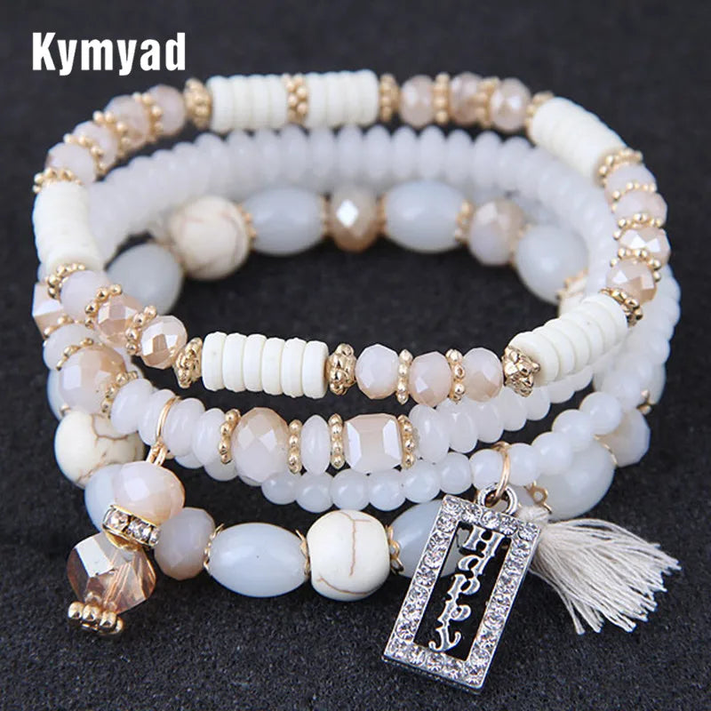 Bohemian Beads Crystal Charms Bracelets