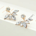 Gold and Silver Plated Crystal Stud Earrings