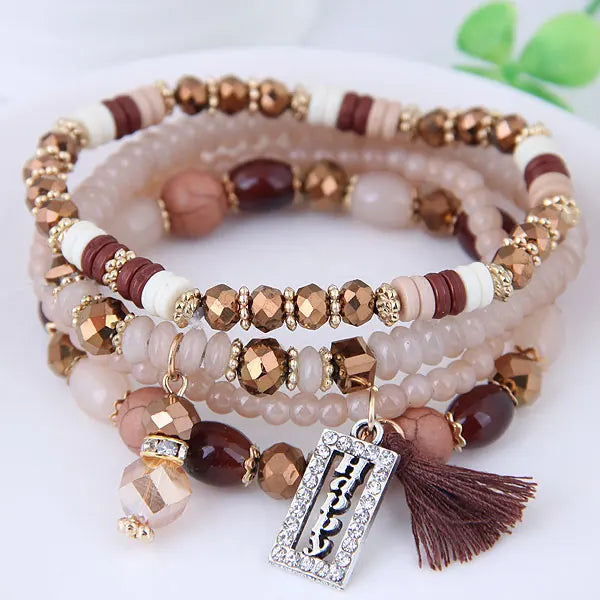 Bohemian Beads Crystal Charms Bracelets