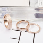 316L Stainless Steel Rose Gold Wedding Ring for Couple