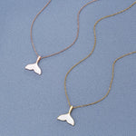 White Shell Mermaid Tail Pendant Necklace