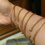 3MM/6pcs Etnic Gold Bangle