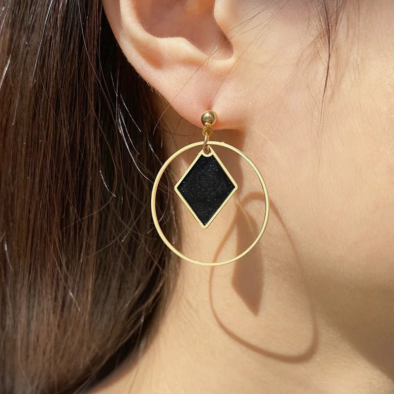 Vintage Geometric Long Dangle Earrings