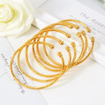 3MM/6pcs Etnic Gold Bangle