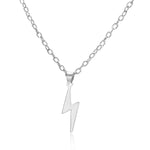 Long Chain Small Lightning Pendant Necklace