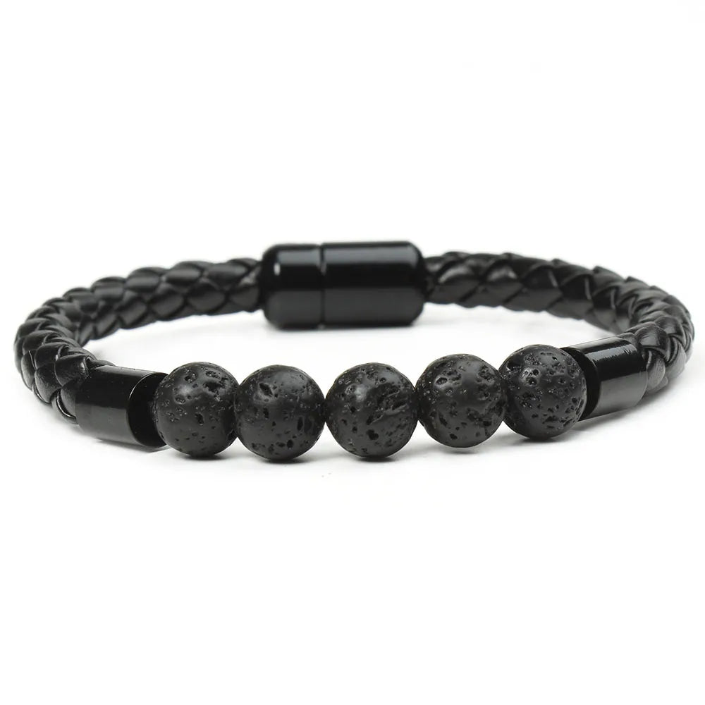 Volcanic Rock Beaded Bracelet