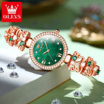 Elegant Gemstone Inlaid Bracelet Wrist Watch