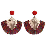 Fan Shaped Tassel Earrings