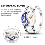 Star Moon 925 Sterling Silver Ring