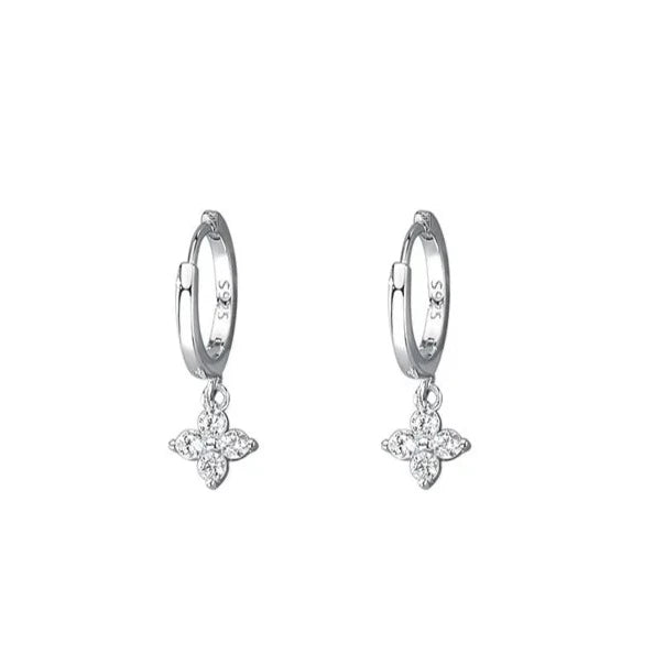 925 Sterling Silver Sweet Floral Earrings