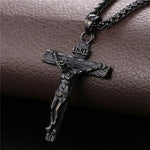 INRI Crucifix Jesus Piece Cross Necklace