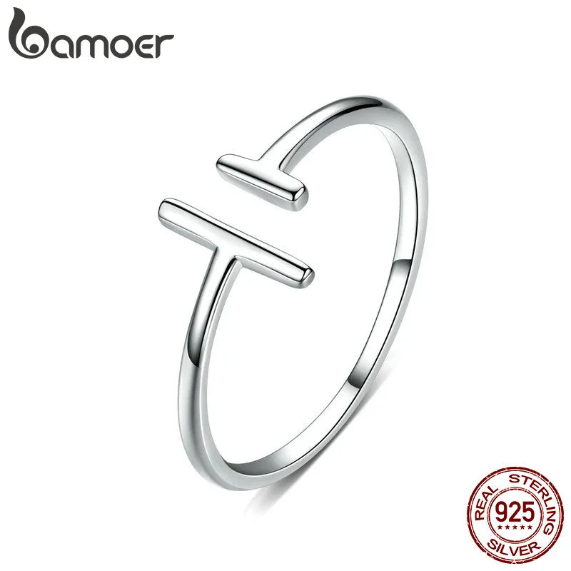 925 Sterling Silver Minimalist Open Adjustable Ring