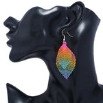 Vintage Boho Colorful Leaf Earrings