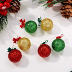 Resin Snowflake Star Light Ball Christmas Earrings