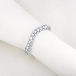 Curved Wishbone Cubic Zircon Ring