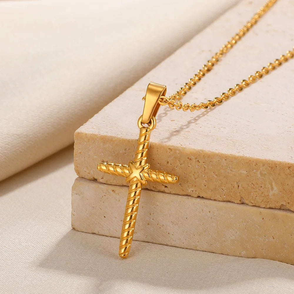 VIntage Cross Pendant Necklace