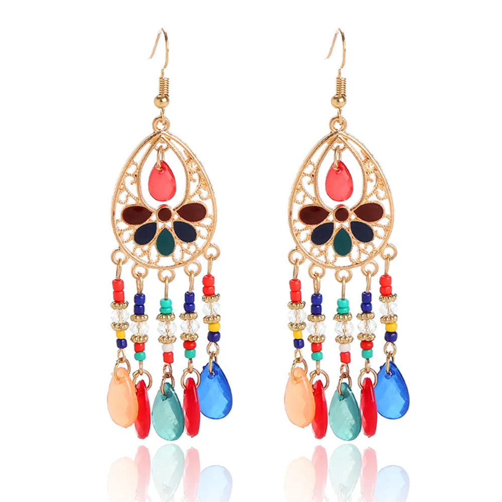 Bohemian Ethnic Fringed Tassel Earrings