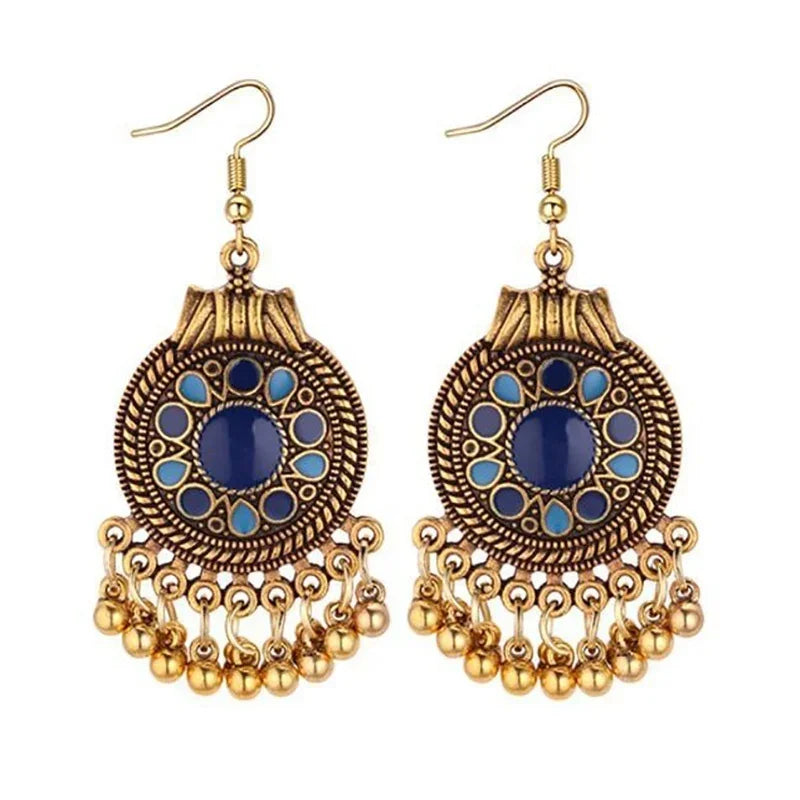 Geometric Tassels Dangle Earring