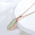 Mist Green Zircon Pendant Necklace