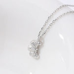 925 Sterling Silver Croissant Pendant Necklace