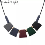 Colourful Wooden Blocks Necklaces & Pendants