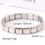 Simple Trendy 9 mm Wide Stainless Steel Bracelet