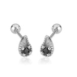 925 Sterling Silver Droplets Stud Earrings