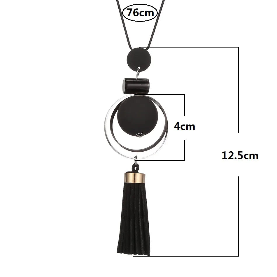 Casual Tassel Pendant Necklace