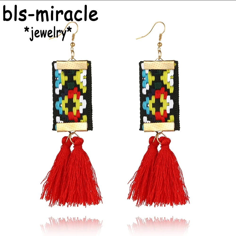 Ethnic Square Earrings